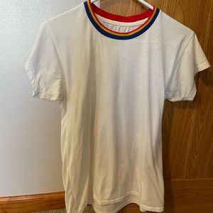 Rainbow collar womens T shirt